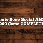 Formulario Bono Social ANSES de 10000  Como COMPLETAR