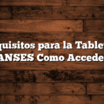 Requisitos para la Tablet de ANSES  Como Acceder